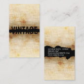 Carte De Visite Arrière - plan patiné (Devant / Derrière)