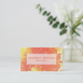 Carte De Visite Arrière - plan peint à la main abstrait (Debout devant)