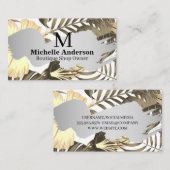 Carte De Visite Arrière - plan plantes et fleurs (Devant / Derrière)