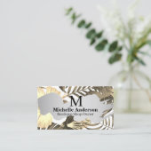 Carte De Visite Arrière - plan plantes et fleurs (Debout devant)