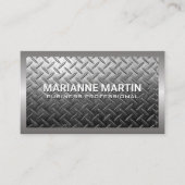 Carte De Visite Arrière - plan plaqué acier | Industriel (Devant)