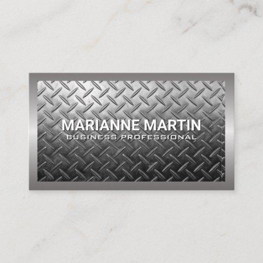 Carte De Visite Arrière - plan plaqué acier | Industriel (Devant)