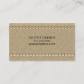 Carte De Visite Arrière - plan pointu en cuir (Dos)