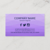 Carte De Visite Arrière - plan polygonal violet (Dos)