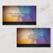 Carte De Visite Arrière - plan polygone coloré (Devant / Derrière)