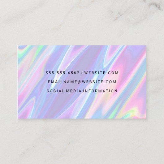 Carte De Visite Arrière - plan Rainbow Liquid | Code QR (Dos)