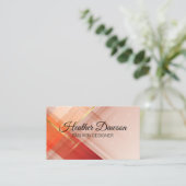 Carte De Visite Arrière - plan Red Gold | Éclairer (Debout devant)