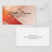 Carte De Visite Arrière - plan Red Gold | Éclairer (Devant / Derrière)