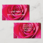 Carte De Visite Arrière - plan Red Rose (Devant / Derrière)