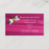 Carte De Visite Arrière - plan rose avec un cou blanc (Dos)