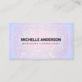 Carte De Visite Arrière - plan rose Bokeh | Bordure blanche (Devant)