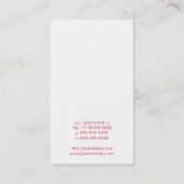 Carte De Visite Arrière - plan rose de gradient de ruban (Dos)