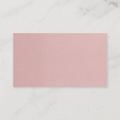 Carte De Visite Arrière - plan rose de l'espace de travail de bure (Dos)