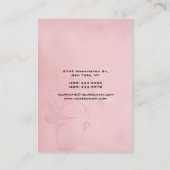Carte De Visite Arrière - plan rose floral vertical Plain moderne (Dos)