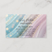 Carte De Visite arrière - plan rose parties scintillant (Dos)