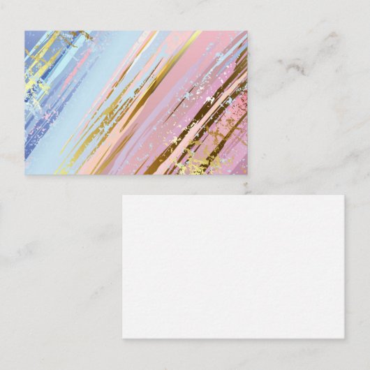 Carte De Visite Arrière - plan rose texturé (Devant / Derrière)