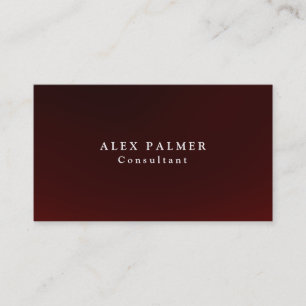 Carte De Visite Arrière - plan rouge brun simple original