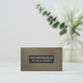 Carte De Visite Arrière - plan Sepia Leather (Debout devant)