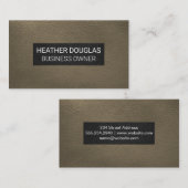 Carte De Visite Arrière - plan Sepia Leather (Devant / Derrière)