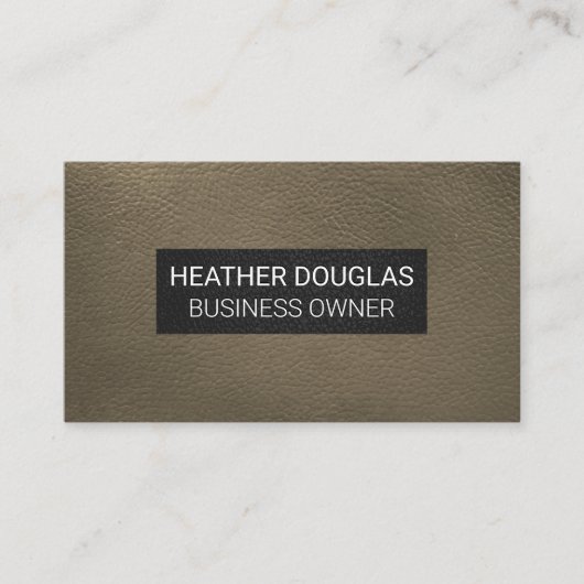 Carte De Visite Arrière - plan Sepia Leather (Devant)