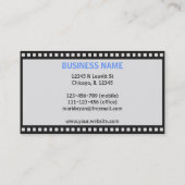 Carte De Visite Arrière - plan simple de bande de film pour le (Dos)