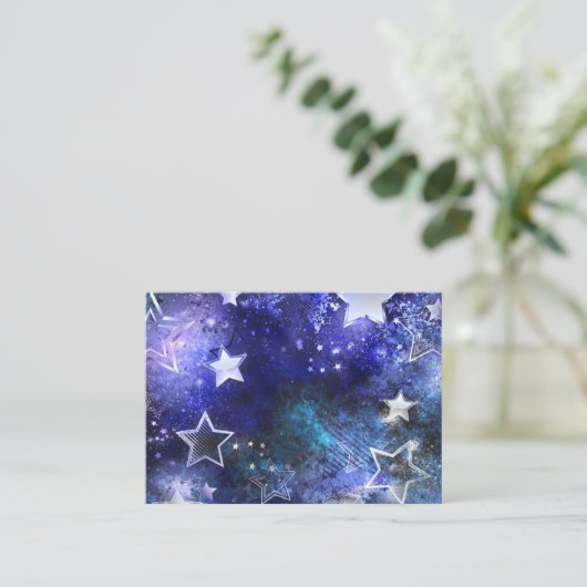 Carte De Visite Arrière - plan spatial avec étoiles (Debout devant)