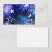 Carte De Visite Arrière - plan spatial avec étoiles (Devant / Derrière)