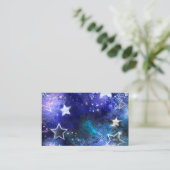 Carte De Visite Arrière - plan spatial avec étoiles (Debout devant)
