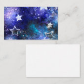 Carte De Visite Arrière - plan spatial avec étoiles (Devant / Derrière)
