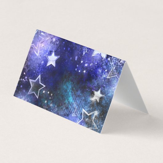 Carte De Visite Arrière - plan spatial avec étoiles (Dos)