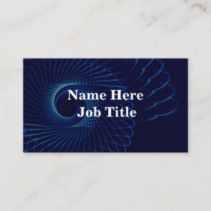 Carte De Visite Arrière - plan Spiral Bleu personnalisable