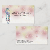 Carte De Visite Arrière - plan Star Dust | Logo du modèle de mode (Devant / Derrière)