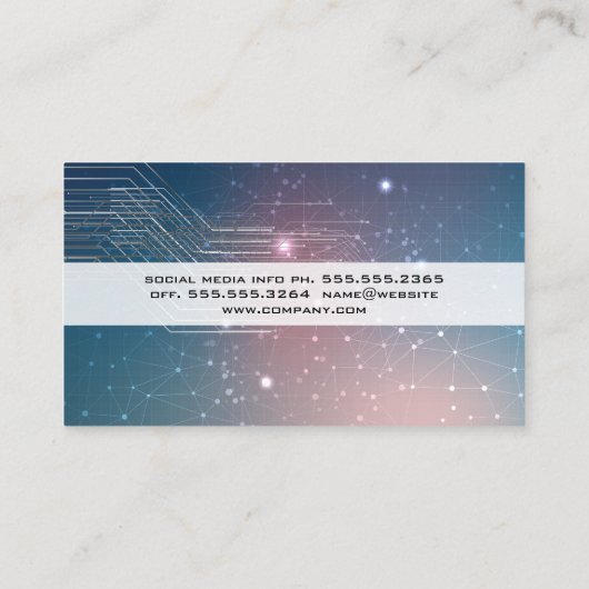 Carte De Visite Arrière - plan Techie (Dos)