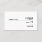 Carte De Visite Arrière - plan technique (Dos)