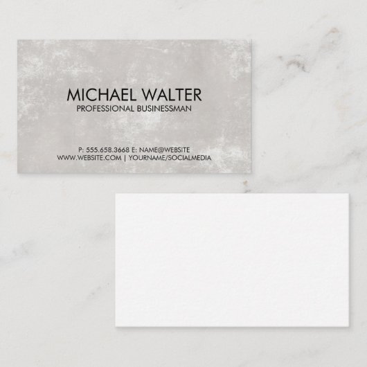 Carte De Visite Arrière - plan textuel (Devant / Derrière)