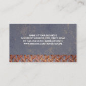 Carte De Visite Arrière - plan textuel | Acier rouillé (Dos)