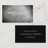 Carte De Visite Arrière - plan texturé gris (Devant / Derrière)