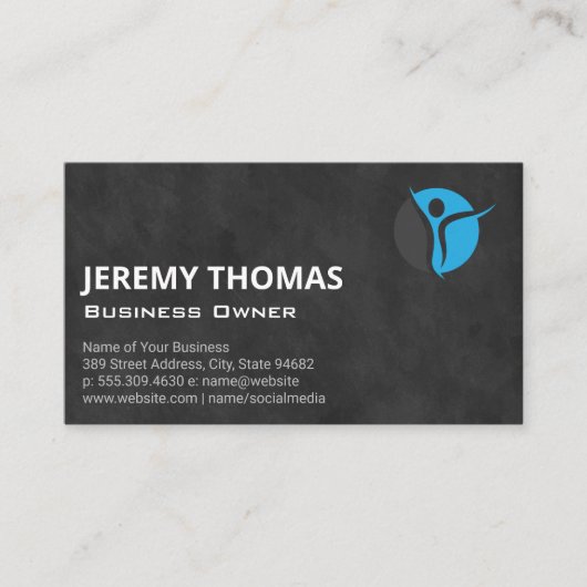 Carte De Visite Arrière - plan texture | Logo de la personne (Devant)