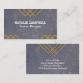 Carte De Visite Arrière - plan texture | Motifs de ligne (Devant / Derrière)