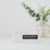 Carte De Visite Arrière - plan Texture Pierre blanche (Debout devant)