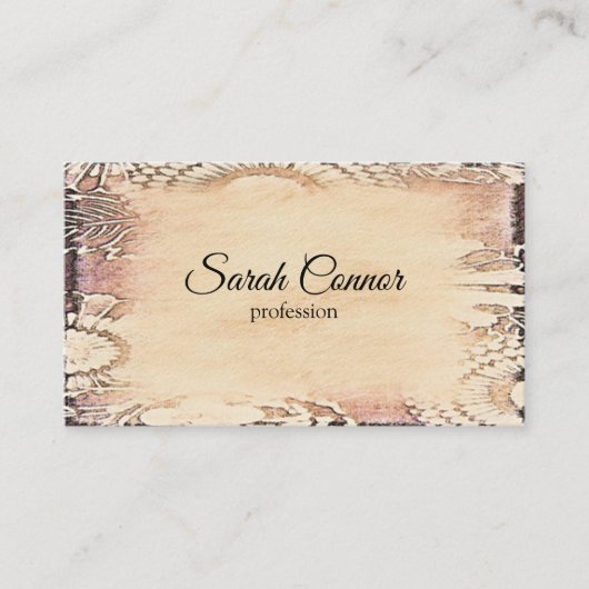 Carte De Visite Arrière - plan unique (Devant)