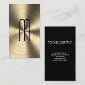 Carte De Visite Arrière - plan usiné en or métallique (Devant / Derrière)