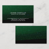 Carte De Visite Arrière - plan vert élégant Moderne Professionnel (Devant / Derrière)