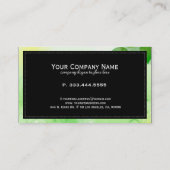 Carte De Visite Arrière - plan vert printemps avec papillon 2 (Dos)