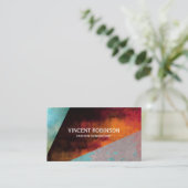 Carte De Visite Arrière - plans texturaux | Bloc de couleur | Abst (Debout devant)