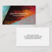 Carte De Visite Arrière - plans texturaux | Bloc de couleur | Abst (Devant / Derrière)