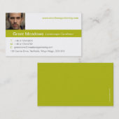 Carte de visite arrière vert/blanc simple (Devant / Derrière)