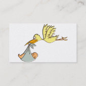 Carte De Visite Arrivée nouveau-née de bébé - une livraison de (Dos)