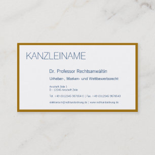 Carte De Visite Arrondi d'or