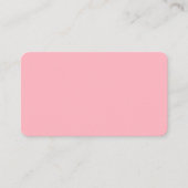 Carte de visite arrondi rose clair (Devant)